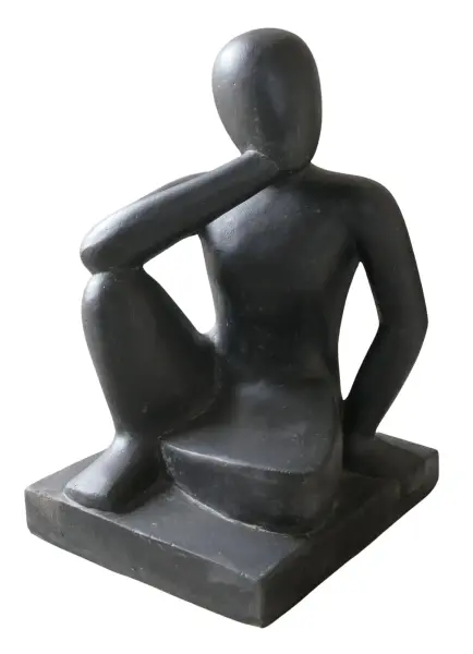 Product image of the product “Sculpture of seated thinking Person, 52 cm ”